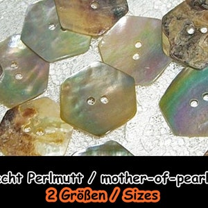 Perlmutt-Knöpfe, Mother of Pearl, Button, 5-06ab Bild 1