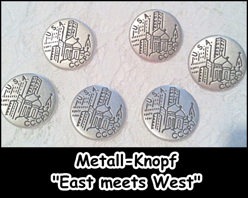 Metall-Knöpfe, Knopf, LARP, Uniform, Casual, Sport, Jeans, USA meets Russland, West meets East, 5-185 Bild 1