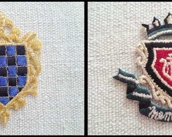 appliqués, motif, iron on motif, applique, decorative part, coat of arms, accessory, label, embroidery, flag, 4-97+98