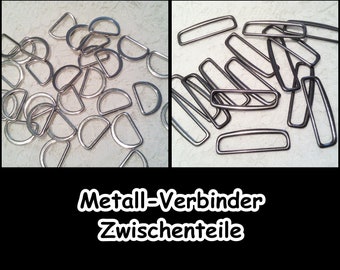 Metallverbinder,Schließe,D-Ring,Metallverschluss,Taschenzubehör,Zubehör,Tasche,Schnallen & Schließen,Zwischenteil,Schlüsselring, 5-810+811