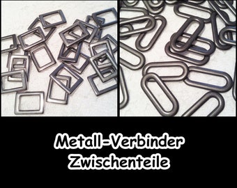 Metallverbinder, Schließe, D-Ring, Metallverschluss, Taschenzubehör, Tasche, Schnallen & Schließen, Zwischenteil, Schlüsselring, 5-813+8014