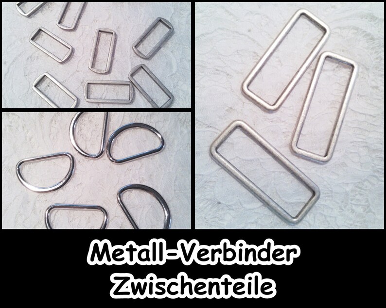 Metallverbinder,Schließe,D-Ring,Metallverschluss,Taschenzubehör,Tasche,Schnallen & Schließen,Zwischenteil,Schlüsselring, 5-801802803 Bild 1