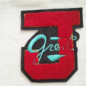 Application American football, motif, applique, sewing motif, decorative motif, embroidery, initials, sports, American football, 4-195 image 6