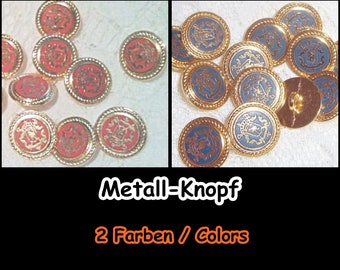 Metal Buttons, Button, Antique, Medieval, Reenactment, LARP, Coat of Arms, Knight, Antiquity, Historical, Military, Costume, Uniform, Navy 5-64