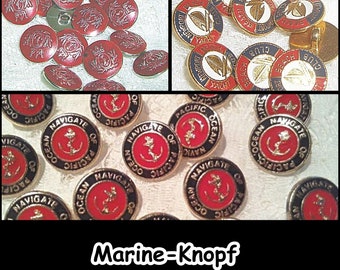 Metall-Knöpfe, Knopf, Segeln, Marine, Casual, Navy, Uniform, LARP, Accessoires, Anker, Yacht, Sport, 5-24+25+26