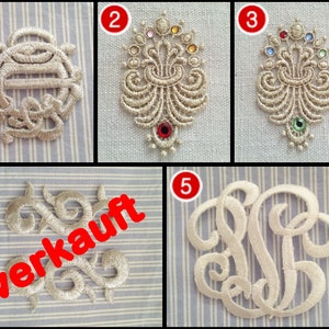 Stickerei-Motiv, Aufbügelmotiv, Applikation, Gold, Silber, Accessoires, Accessoire, Zierteile, Etikett, Stickerei, Lurex 1-52545563 Bild 2