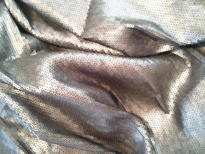 77-105 fb Sequin fabric matt grey sequin fabric