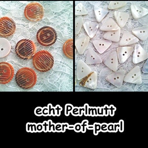 Mother-of-pearl buttons, mother-of-pearl button, mother-of-pearl, button, button, shell, natural, casual, 5-195196 image 1