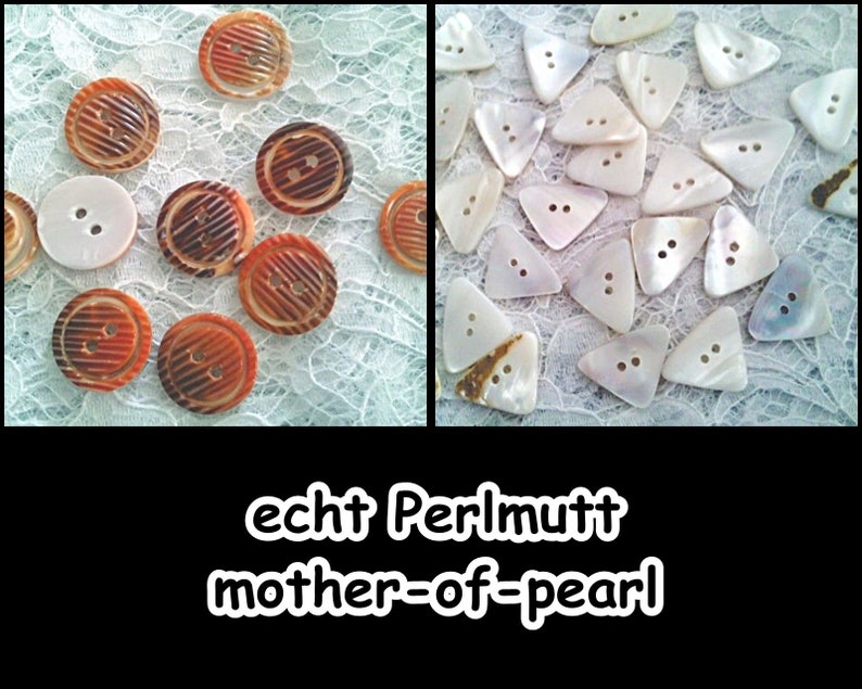 Mother-of-pearl buttons, mother-of-pearl button, mother-of-pearl, button, button, shell, natural, casual, 5-195196 image 1