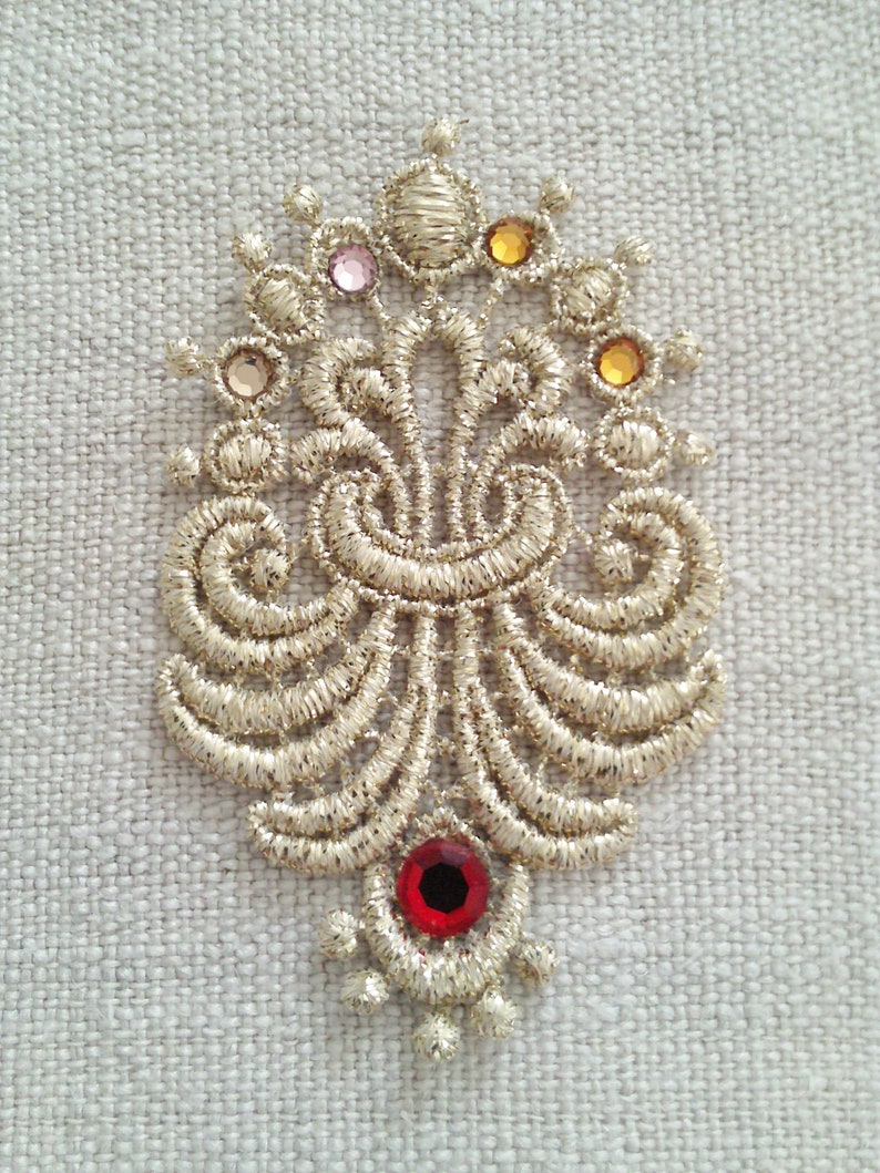 Embroidery motif, Iron-on motif, Appliqué, Gold, Silver, Accessories, Accessory, Trim, Label, Embroidery, Lurex 1-52545563 image 4