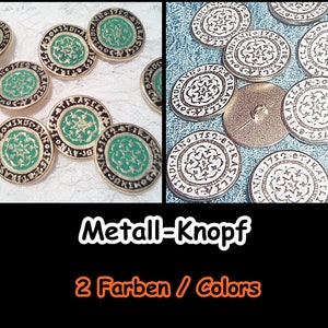 Metal Buttons, Button, Antique, Medieval, Reenactment, LARP, Coat of Arms, Knight, Antiquity, Historical, Military, Costume, Uniform, 5-3334 image 1