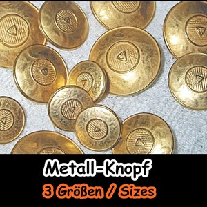 Metall-Knöpfe, Knopf, Antik, Mittelalter, Reenactment, LARP, Wappen, Ritter, Altertum, Militär, Tracht, Uniform, Casual, Sport, 5-70abc Bild 1