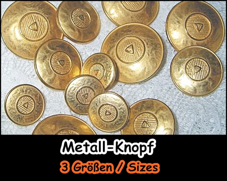 Metall-Knöpfe, Knopf, Antik, Mittelalter, Reenactment, LARP, Wappen, Ritter, Altertum, Militär, Tracht, Uniform, Casual, Sport, 5-70abc Bild 1