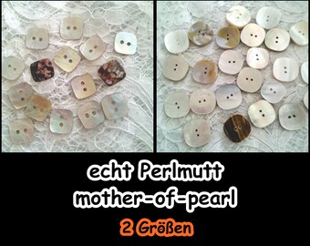 Perlmutt Knöpfe, Perlmutt, Perlmuttknopf, mother-of-pearl, Knopf, Button, Muschel, Natur, Casual, 5-205