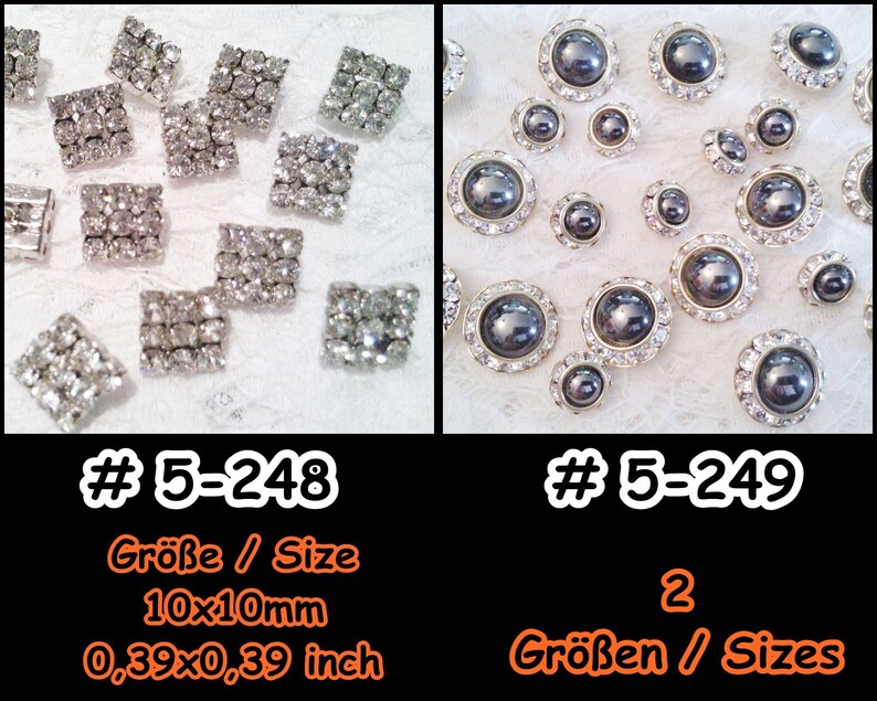 Rhinestone Crystal Heads, Button, Rhinestone, Crystal, Elegant, Party, Glorious, Accessories, 5-248249 image 3