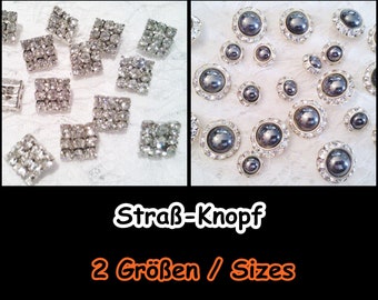 Strass-Kristall-Köpfe, Knopf, Strass, Kristall, elegant, Party, Glorious, Accessoires, 5-248+249