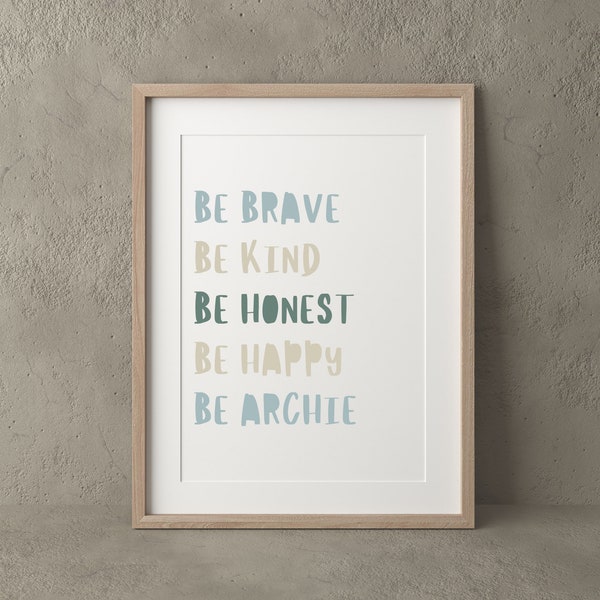 Boys Room Print, Positive Affirmation Quote Print, Boys Room Decor, Gift For Boys, Boys Quote Print