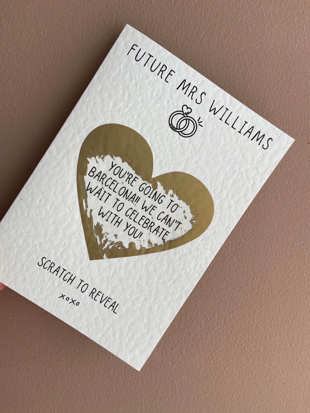 Personalised Hen Party Destination Reveal Scratch Card - Etsy