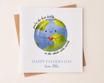 Best Daddy In The Whole World Father's Day Card, Dad's Birthday Card