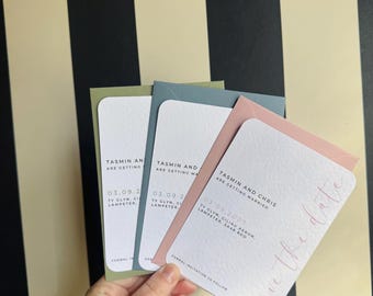 Minimalist Save the Date Cards, Modern Wedding Announcement