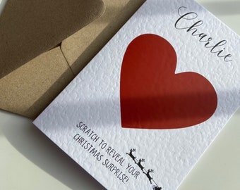 Weihnachts-Scratch-Off Karte – Personalisierbare Reveal-Karte Für Konzerttickets Oder Überraschungen