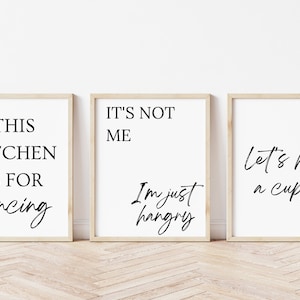 Kitchen Quote Prints, Kitchen Decor, Kitchen Wall Art, Kitchen Typography Prints