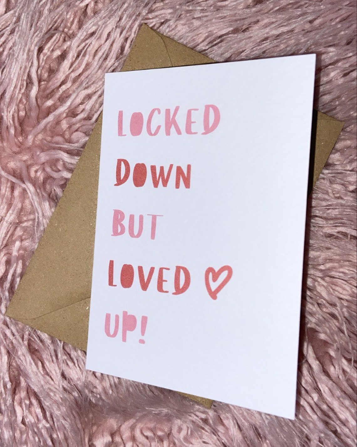 Valentines Card Locked Down But Loved Up Lockdown Valentines Etsy