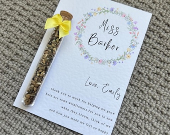 Thank You Teacher Gift, Wildflower Seed Gift, End Of School Year