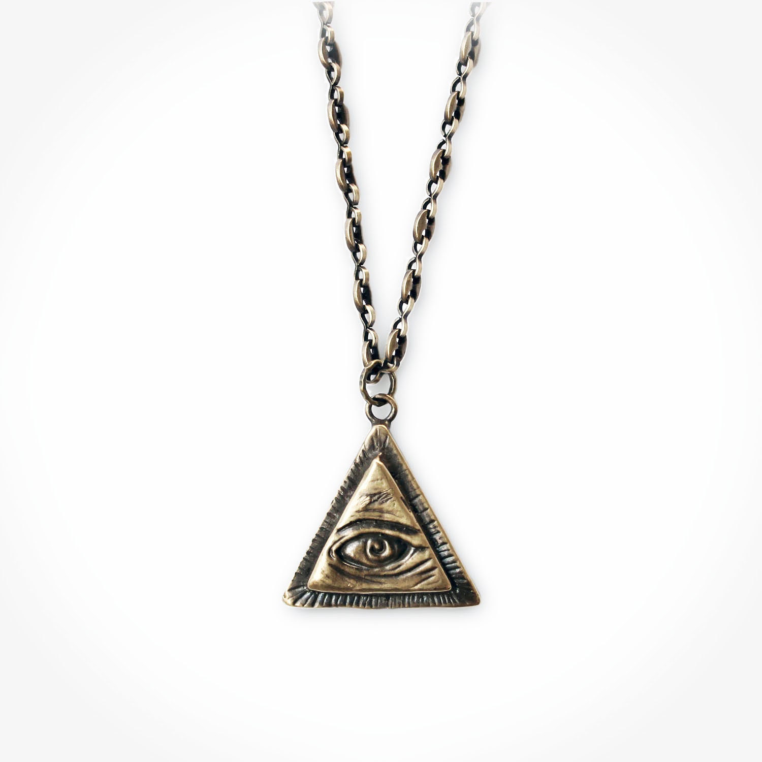 All Seeing Eye Pendant. Brass 