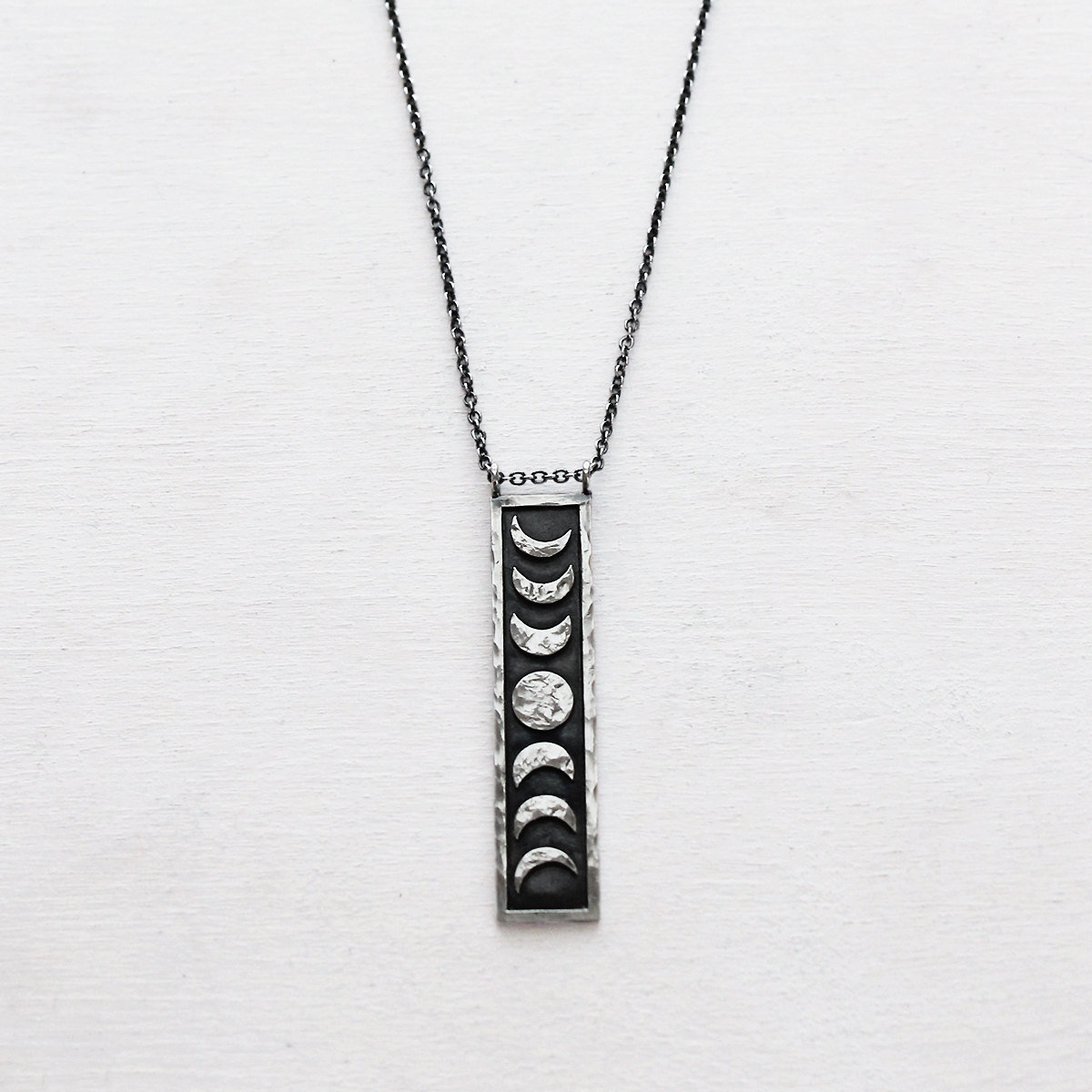 Sterling Silver Moon Phase Pendant. Moon Phase Jewelry. Lunar Etsy