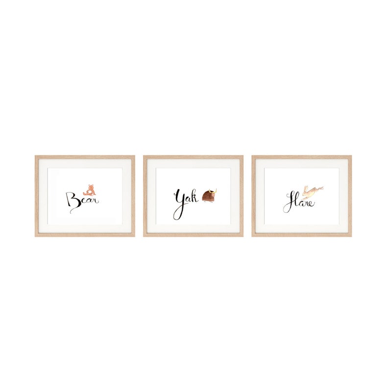 Y like Yak Learn english with fun: What animal name starts | Etsy