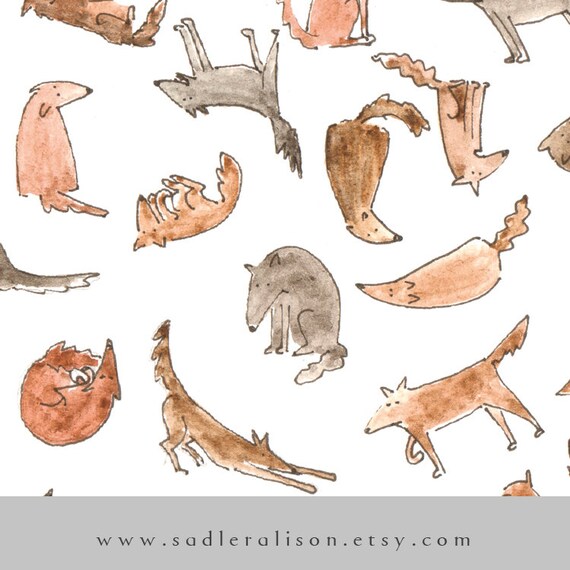 Rysunek Dla Dzieci Pokój Dekoracje Co Bałagan Te Wilki Drukowania Mój Oryginalny Akwareli