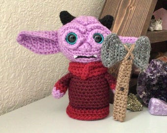 Patrón de duende amigurumi - Tutorial de crochet para muñeco folklórico Descarga digital