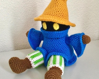 Mage Crochet Pattern - Retro RPG Wizard Amigurumi - Magician Plushie Tutorial Digital Download PDF