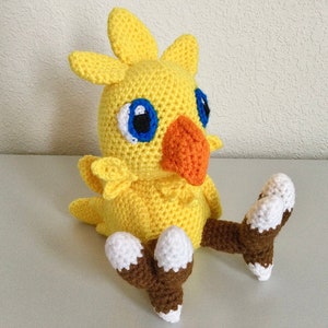 Baby Chocobo pattern - crochet chicken amigurumi plushie pattern photo tutorial Digital Download
