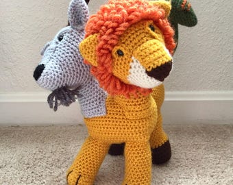 Chimera Amigurumi Pattern, Fabelwesen Ziege, Löwe und Schlange Schwanz, Häkelanleitung Sofortdownload