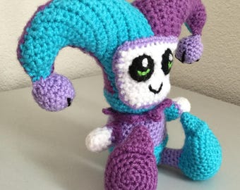 Chibi Jester Amigurumi Pattern, Zirkus Clown Puppe Foto Tutorial digitaler Download