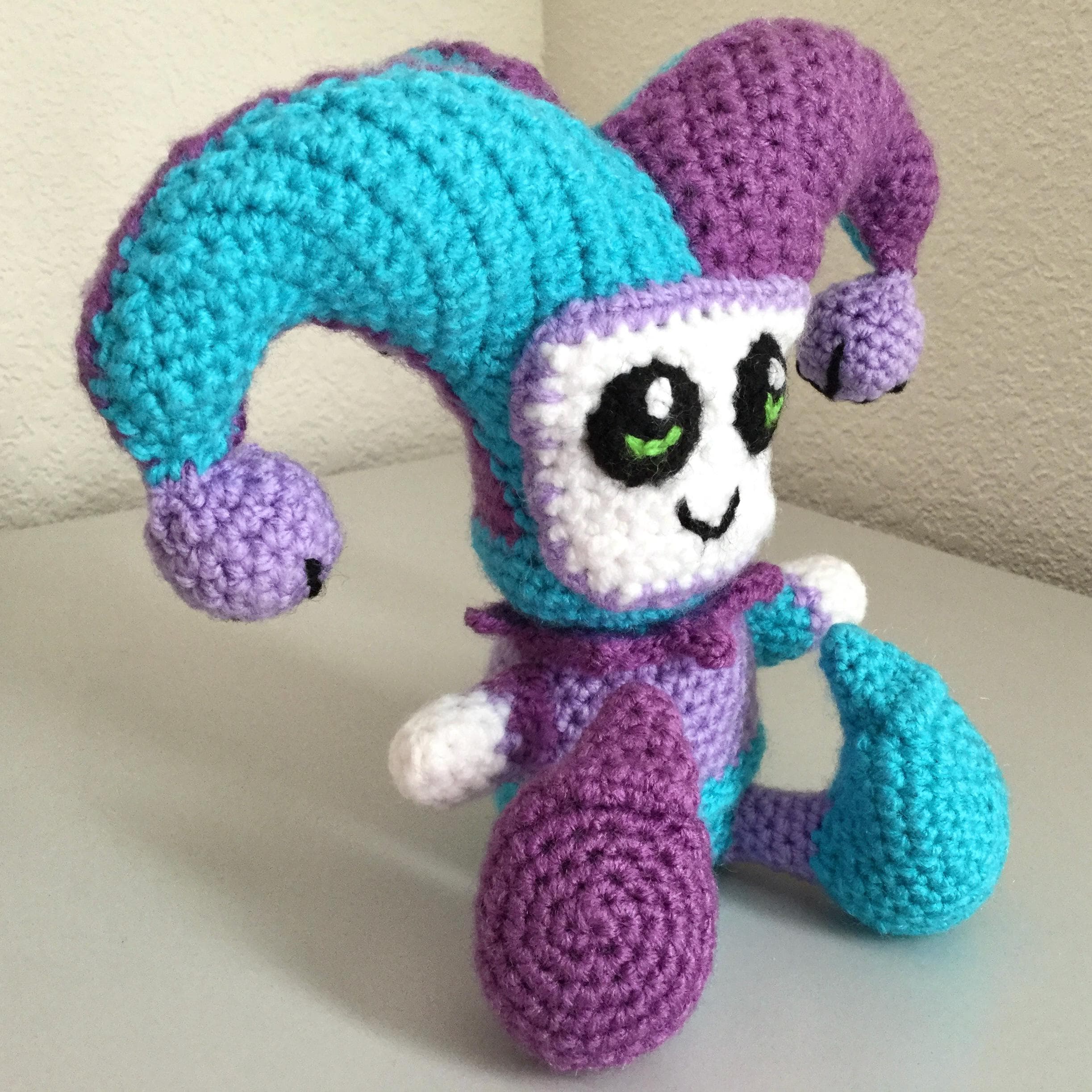 37 Clown Crochet Patterns to Add Color, Character, and Circus Charm 15 Chibi Jester Amigurumi