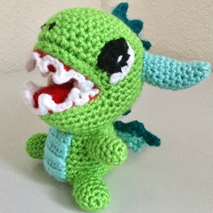 Baby Dragon pattern, a crochet mythical amigurumi doll pattern photo tutorial pdf Digital Download