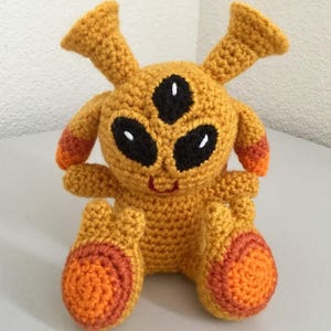 Alien pattern, crochet amigurumi outer space baby toy pattern photo tutorial Instant Download
