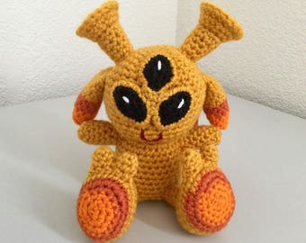 Alien pattern, crochet amigurumi outer space baby toy pattern photo tutorial Instant Download