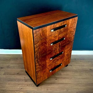 1935 Donald Deskey Dresser, designed for Widdicomb Furniture, with Original Vintage Handles. RARE Art Deco furniture