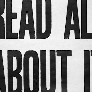 Read All About It - Original Letterpress Print, Gift for Writer ...