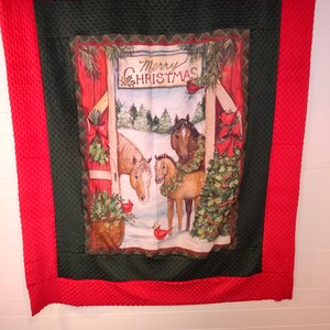 Christmas horse blanket. ready to ship