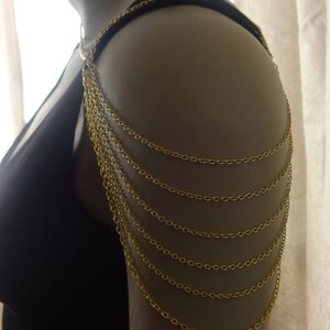 14k Gold Filled or 18k Gold Filled Chain version of Golden Dianne Cascading Shoulder Chain Necklace image 4