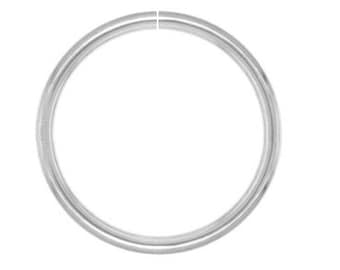 20g Sterling Silver Nose or Ear Hoop in 6mm, 7mm, 8mm, 9mm or 10mm Seamless Endless Continuous Hoop