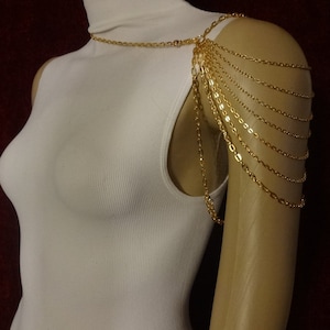 Single Shoulder Cascading Shoulder Chain Necklace Available in 5 Colors