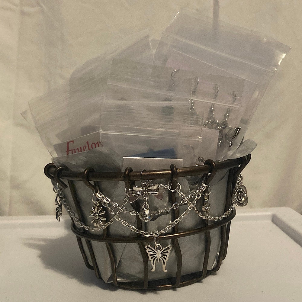 Jewelry Gift Basket Bronze Basket with Hand Embellished Etsy