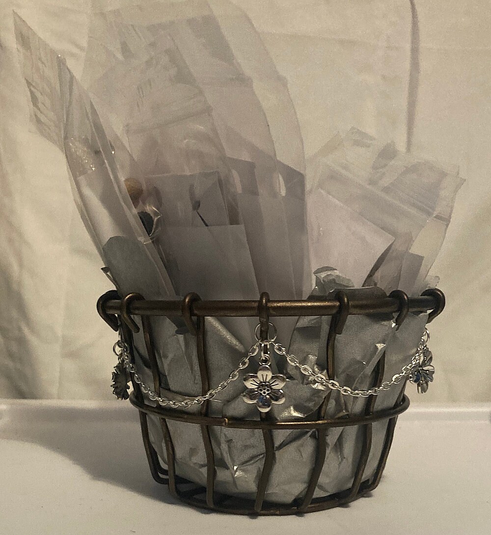 Jewelry Gift Basket Bronze Basket with Hand Embellished Etsy