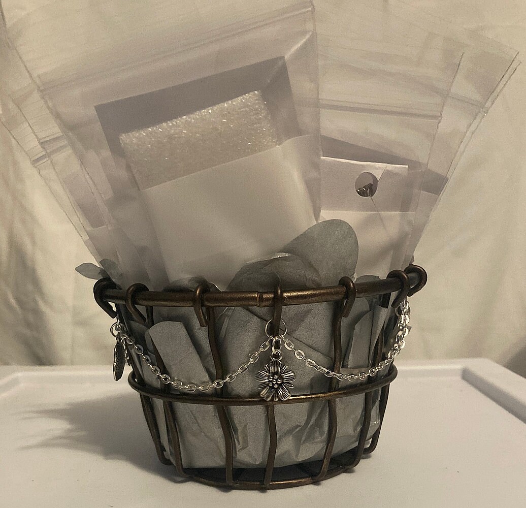 Jewelry Gift Basket Bronze Basket with Hand Embellished Etsy